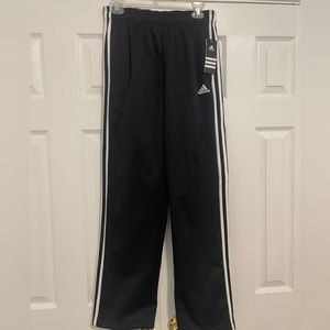NWT Adidas Boy’s XL Black Athletic Pants with White Stripe